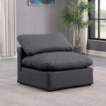 Indulge Vegan Leather Upholstered Armless Modular Chair