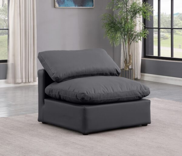 Indulge Vegan Leather Upholstered Armless Modular Chair