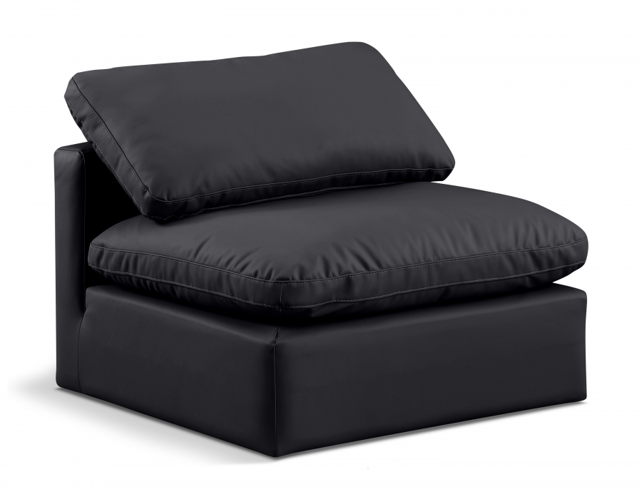 Indulge Vegan Leather Upholstered Armless Modular Chair