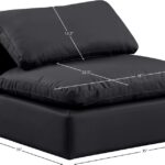 Indulge Vegan Leather Upholstered Armless Modular Chair