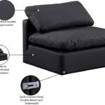 Indulge Vegan Leather Upholstered Armless Modular Chair