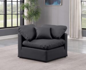 Indulge Vegan Leather Upholstered Corner Modular Chair