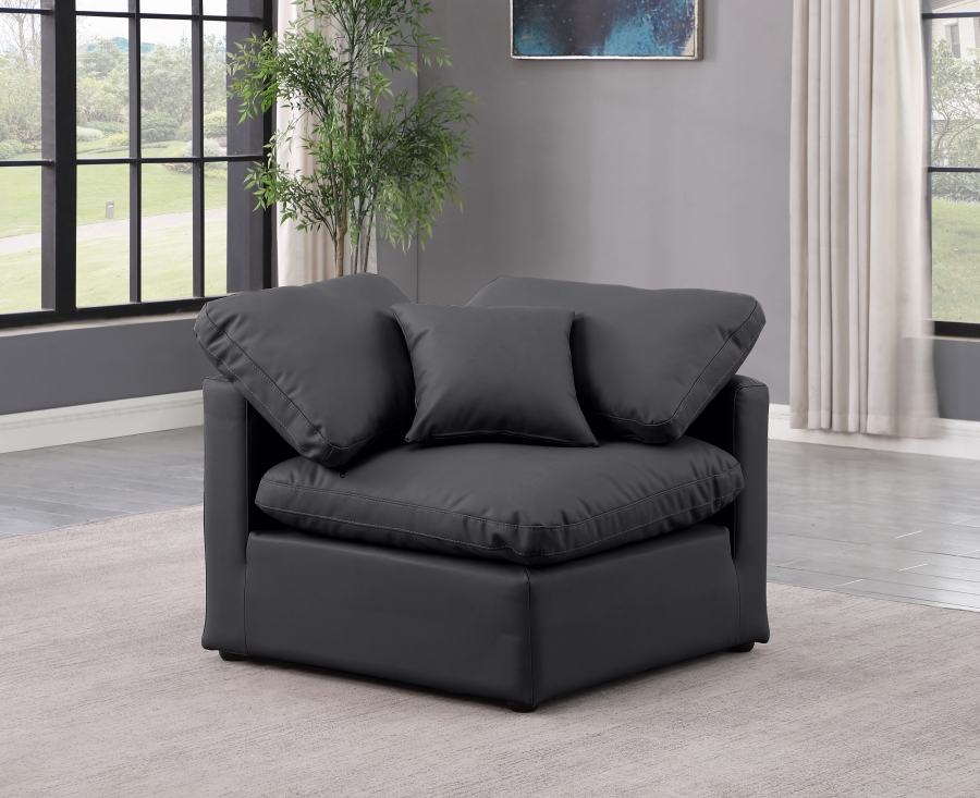 Indulge Vegan Leather Upholstered Corner Modular Chair