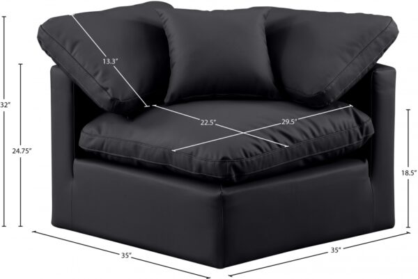 Indulge Vegan Leather Upholstered Corner Modular Chair
