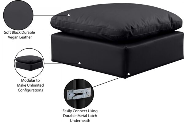 Indulge Vegan Leather Upholstered Modular Ottoman