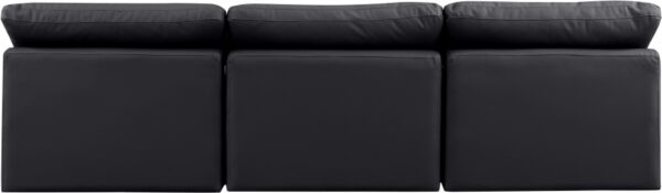 Indulge 105" Vegan Leather Upholstered 3pc. Armless Modular Sofa