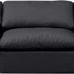 Indulge 105" Vegan Leather Upholstered 3pc. Armless Modular Sofa