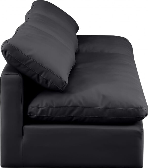 Indulge 105" Vegan Leather Upholstered 3pc. Armless Modular Sofa
