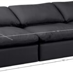 Indulge 105" Vegan Leather Upholstered 3pc. Armless Modular Sofa