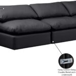 Indulge 105" Vegan Leather Upholstered 3pc. Armless Modular Sofa