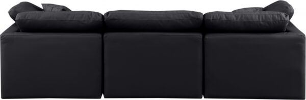 Indulge 105" Vegan Leather Upholstered 3pc. Modular Sofa