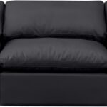 Indulge 105" Vegan Leather Upholstered 3pc. Modular Sofa