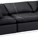 Indulge 105" Vegan Leather Upholstered 3pc. Modular Sofa