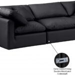 Indulge 105" Vegan Leather Upholstered 3pc. Modular Sofa