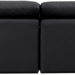 Indulge 140" Vegan Leather Upholstered 4pc. Armless Modular Sofa