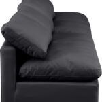 Indulge 140" Vegan Leather Upholstered 4pc. Armless Modular Sofa