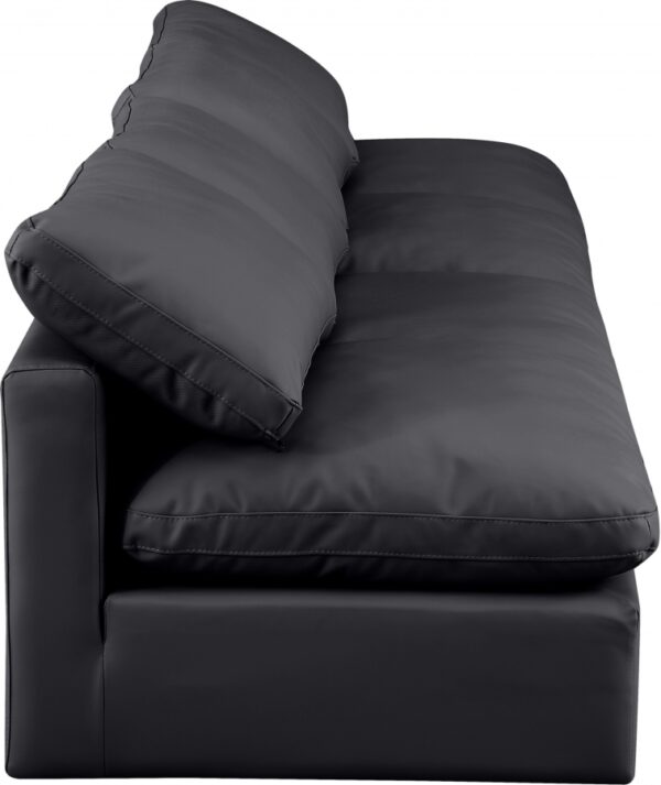Indulge 140" Vegan Leather Upholstered 4pc. Armless Modular Sofa