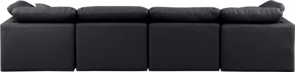 Indulge 140" Vegan Leather Upholstered 4pc. Modular Sofa