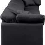 Indulge 140" Vegan Leather Upholstered 4pc. Modular Sofa