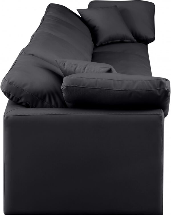 Indulge 140" Vegan Leather Upholstered 4pc. Modular Sofa