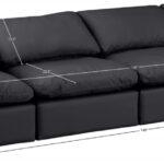 Indulge 140" Vegan Leather Upholstered 4pc. Modular Sofa