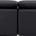 Indulge 70" Vegan Leather Upholstered 2pc. Armless Modular Loveseat