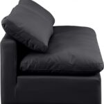 Indulge 70" Vegan Leather Upholstered 2pc. Armless Modular Loveseat