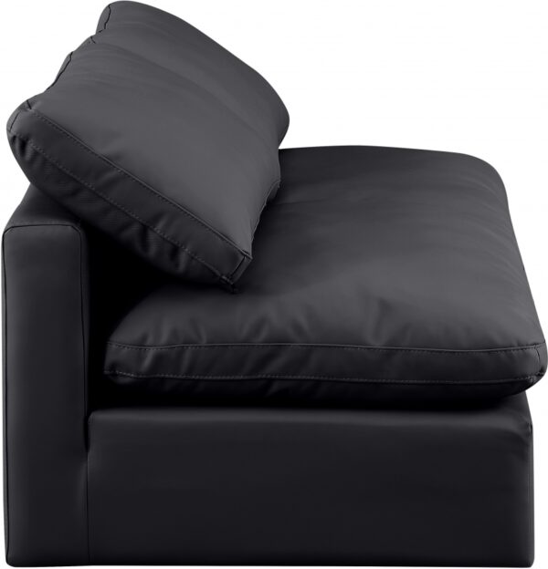 Indulge 70" Vegan Leather Upholstered 2pc. Armless Modular Loveseat