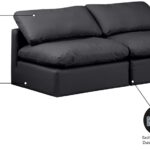 Indulge 70" Vegan Leather Upholstered 2pc. Armless Modular Loveseat