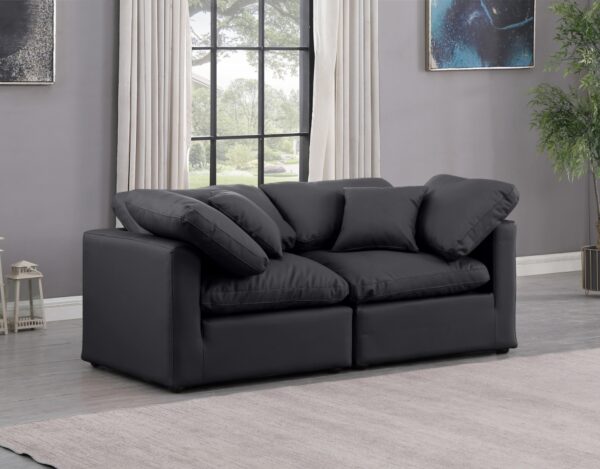 Indulge 70" Vegan Leather Upholstered 2pc. Modular Loveseat