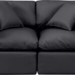 Indulge 70" Vegan Leather Upholstered 2pc. Modular Loveseat