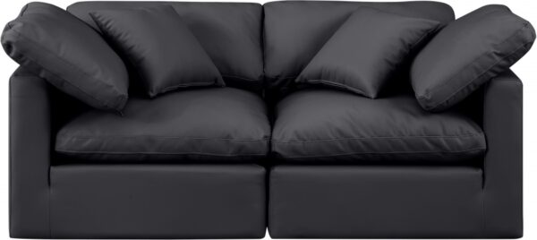 Indulge 70" Vegan Leather Upholstered 2pc. Modular Loveseat