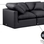 Indulge 70" Vegan Leather Upholstered 2pc. Modular Loveseat