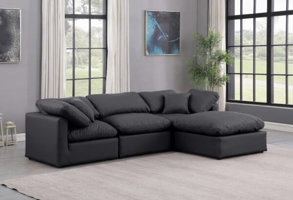 Indulge 105" Vegan Leather Upholstered 4pc. Modular Sectional