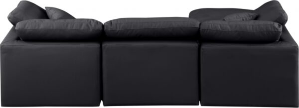 Indulge 105" Vegan Leather Upholstered 4pc. Modular Sectional