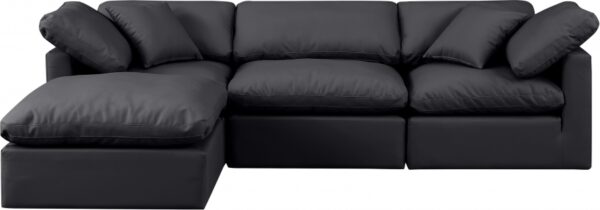 Indulge 105" Vegan Leather Upholstered 4pc. Modular Sectional