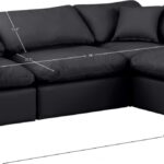Indulge 105" Vegan Leather Upholstered 4pc. Modular Sectional