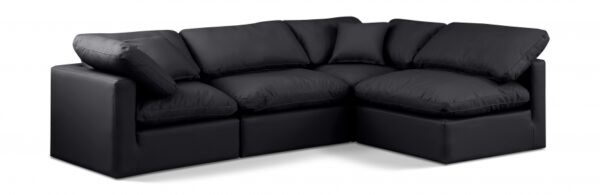 Indulge 105" Vegan Leather Upholstered 4pc. Modular Sectional