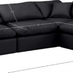 Indulge 105" Vegan Leather Upholstered 4pc. Modular Sectional