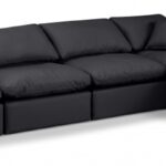 Indulge 140" Vegan Leather Upholstered 5pc. Modular Sectional