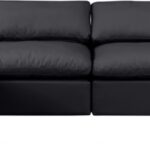 Indulge 140" Vegan Leather Upholstered 5pc. Modular Sectional