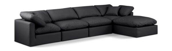Indulge 140" Vegan Leather Upholstered 5pc. Modular Sectional