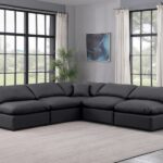 Indulge 105" Vegan Leather Upholstered 5pc. Modular Sectional