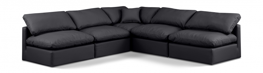 Indulge 105" Vegan Leather Upholstered 5pc. Modular Sectional