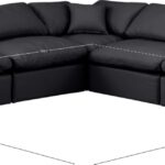 Indulge 105" Vegan Leather Upholstered 5pc. Modular Sectional