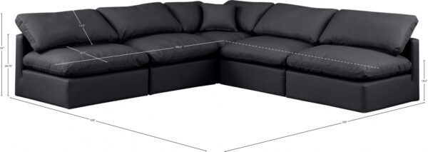Indulge 105" Vegan Leather Upholstered 5pc. Modular Sectional