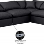 Indulge 105" Vegan Leather Upholstered 5pc. Modular Sectional