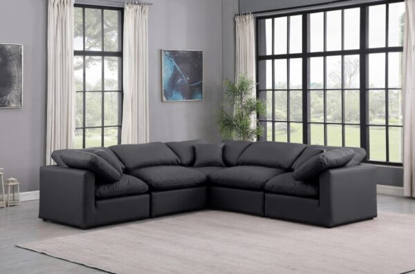 Indulge 105" Vegan Leather Upholstered 5pc. Modular Sectional