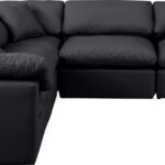 Indulge 105" Vegan Leather Upholstered 5pc. Modular Sectional