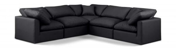Indulge 105" Vegan Leather Upholstered 5pc. Modular Sectional